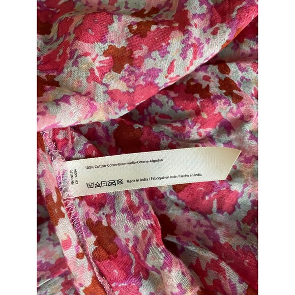 FP One Talia Tunic Pink Floral Tiered Mini Dress w/ Spaghetti Straps, S/P - Picture 6 of 8